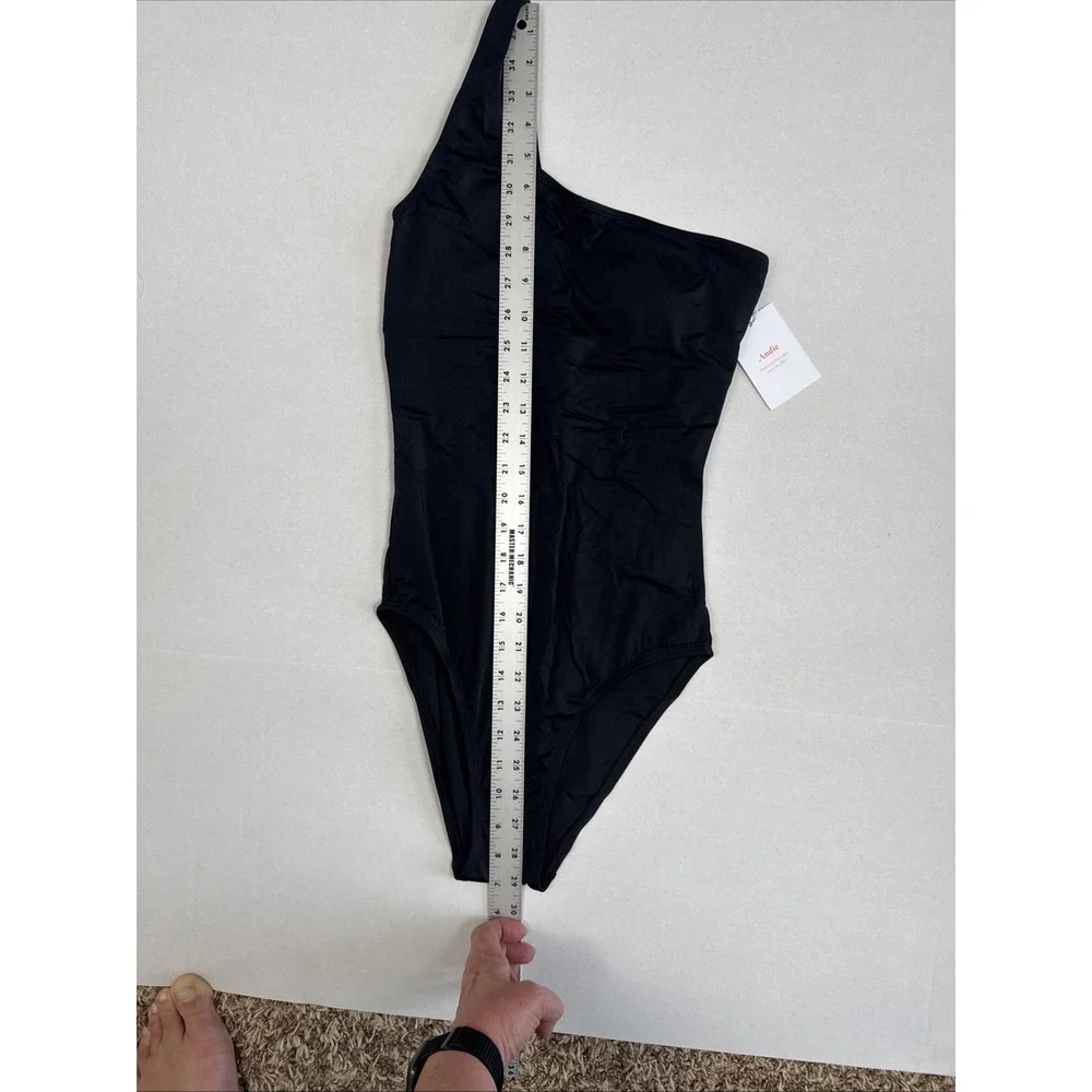Andie Nantucket Women S Tall 1 Piece Swimsuit‎ Black A0171 NWT One Shoulder 9558